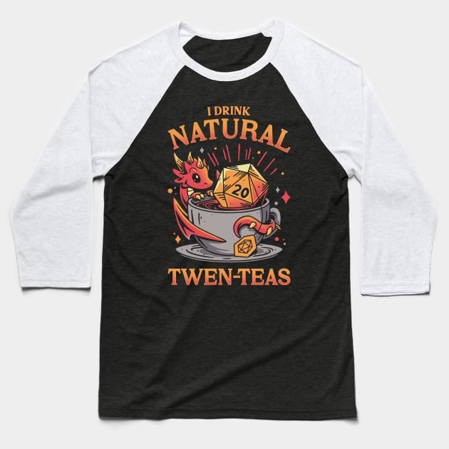 D20 Tea Time - Roleplayer Drink Baseball T-Shirt by Snouleaf